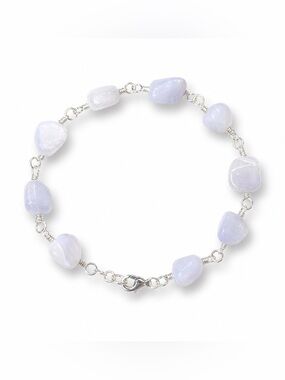 Handmade Blue Lace Agate Bracelet